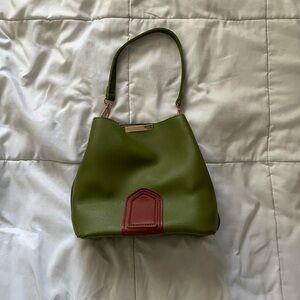 Stylish Green and Brown Women's Bag